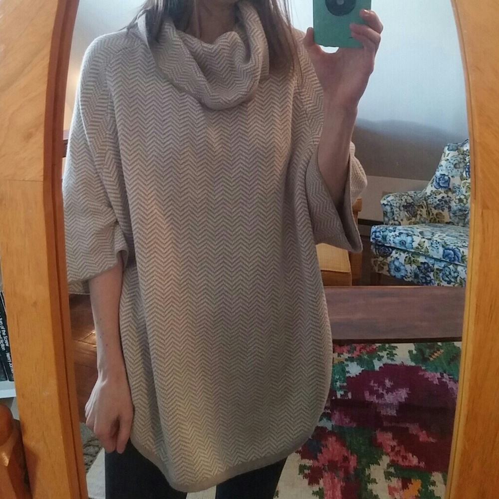 Ann Taylor LOFT Cowl Short Sleeve Sweater Wrap -XS